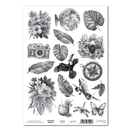 3Quarter Designs A4 Acetate - Tropic