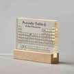 Acrylic Periodic Table: Real Element Samples + Light Base