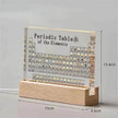 Acrylic Periodic Table: Real Element Samples + Light Base