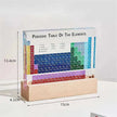 Acrylic Periodic Table: Real Element Samples + Light Base