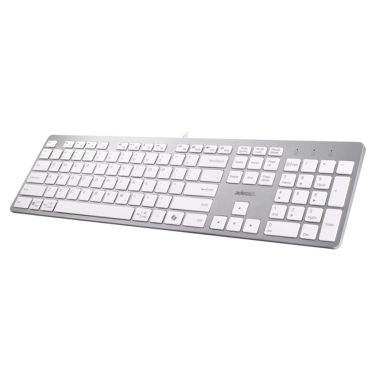 Adesso - Keyboard Wired French Canadian USB-C Slim - - White - AKB-730UW