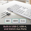 Adesso - Keyboard Wired French Canadian USB-C Slim - - White - AKB-730UW