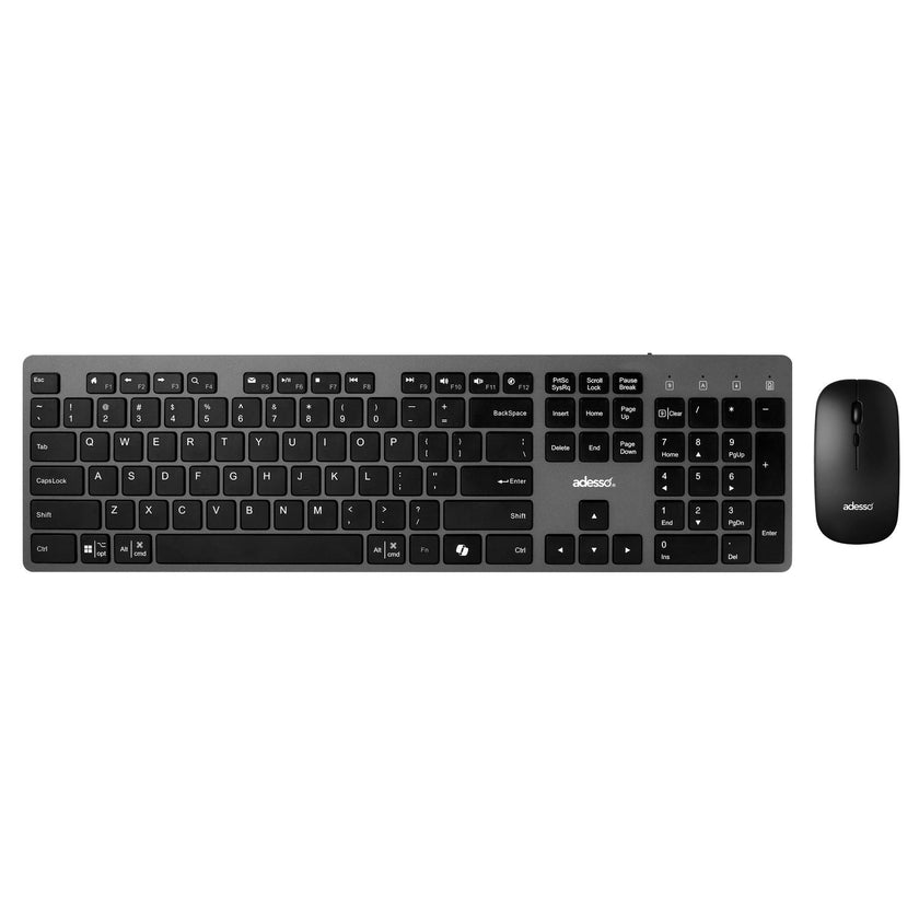 Adesso - Keyboard & Mouse Combo Kit Wireless 2.4Ghz - Black