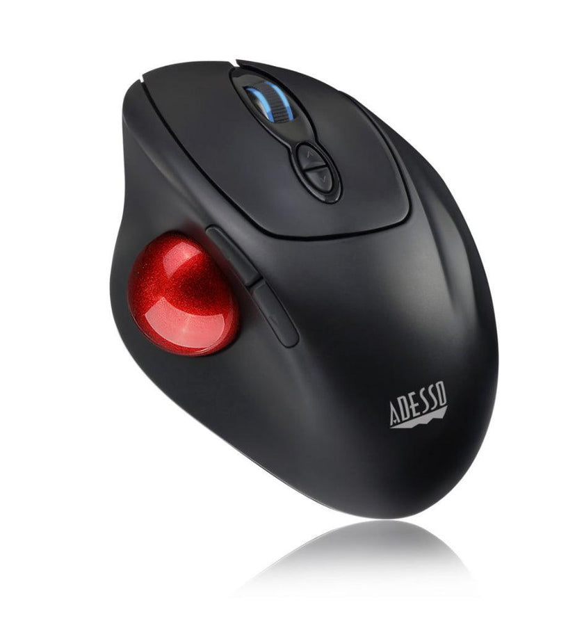 Adesso - Trackball Mouse Wireless Ergonomic iMouse T30 7 Buttons - Black