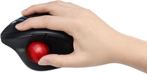 Adesso - Trackball Mouse Wireless Ergonomic iMouse T30 7 Buttons - Black