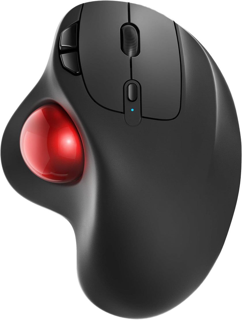 Adesso - Trackball Mouse Wireless Ergonomic iMouse T30 7 Buttons - Black
