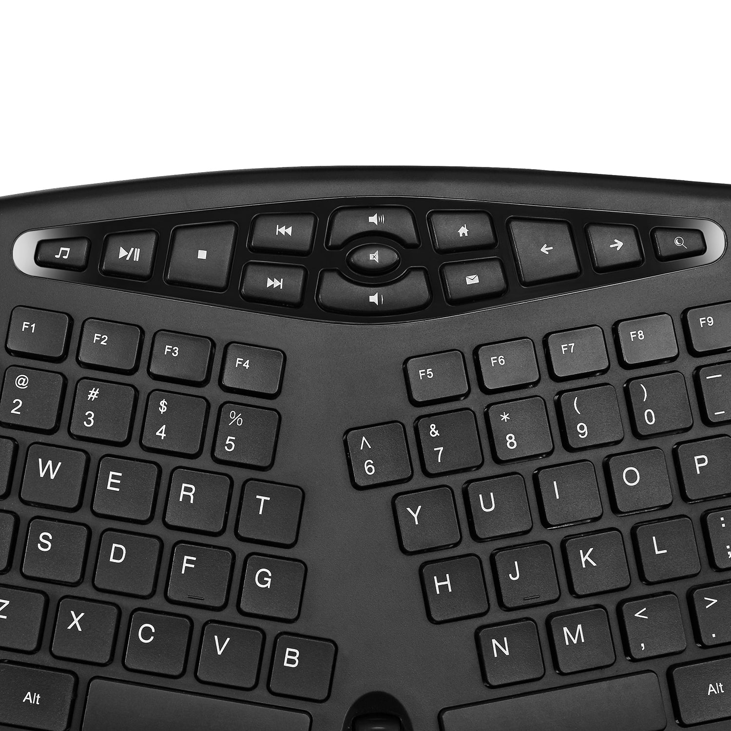 Adesso - TruForm™ 1600 Wireless Ergonomic Keyboard and Optical Mouse (WKB-1600CB) - Canadian French