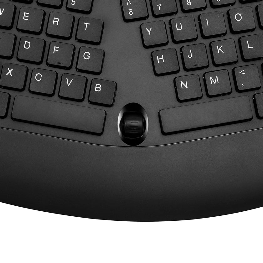 Adesso - TruForm™ 1600 Wireless Ergonomic Keyboard and Optical Mouse (WKB-1600CB) - Canadian French