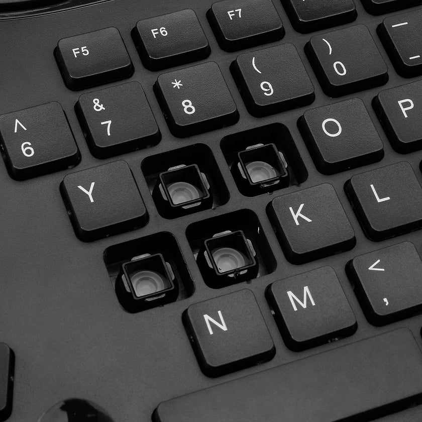 Adesso - TruForm™ 1600 Wireless Ergonomic Keyboard and Optical Mouse (WKB-1600CB) - Canadian French