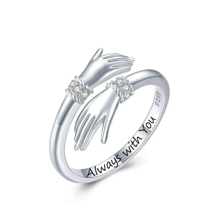 Adjustable Inspire Hand Open Ring