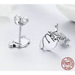Adorable Sloth Stud Earrings In Sterling Silver - Cute Animal Jewelry