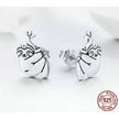 Adorable Sloth Stud Earrings In Sterling Silver - Cute Animal Jewelry