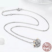 Connected Hearts: Sterling Silver Star/Heart/Cat Pendant Necklace