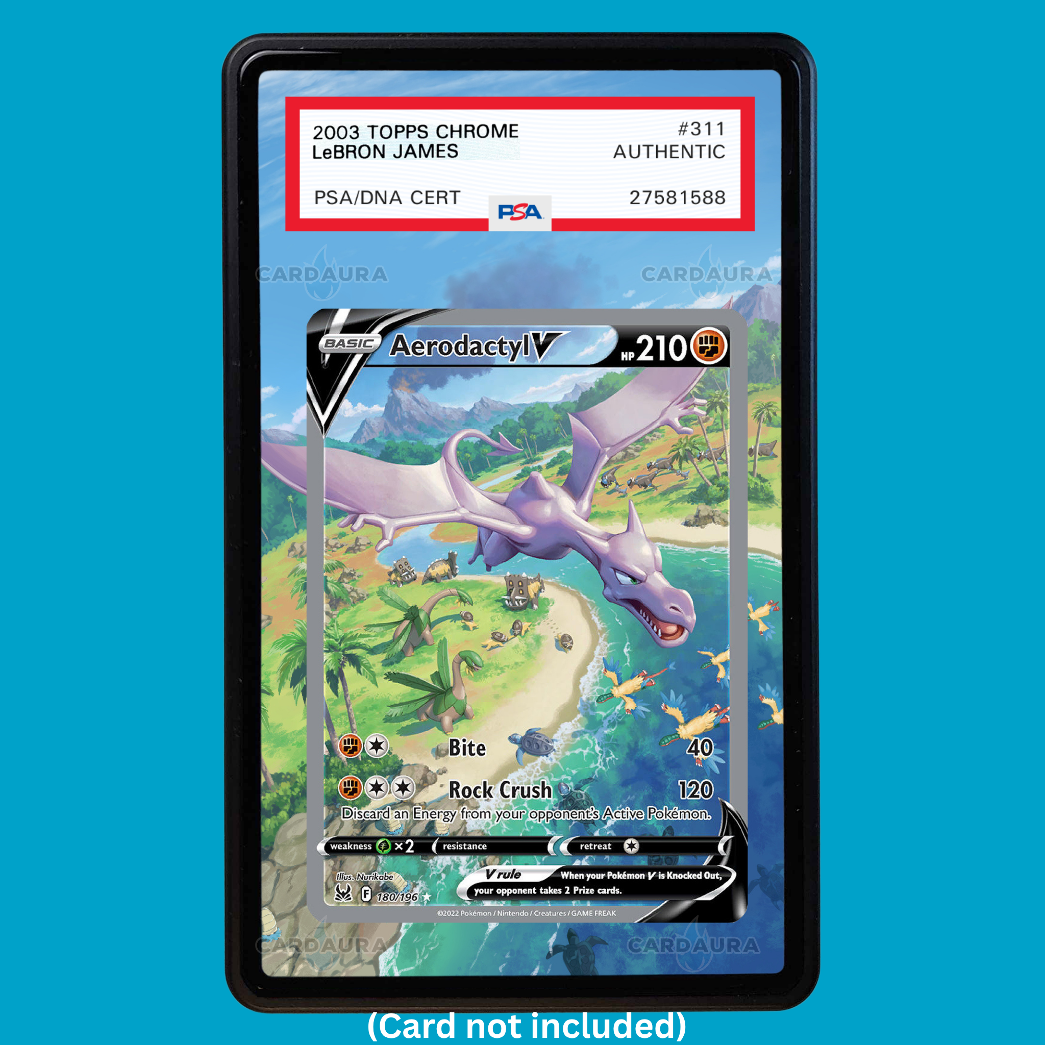 Aerodactyl V 180/196 Lost Origins (Graded) Display Case