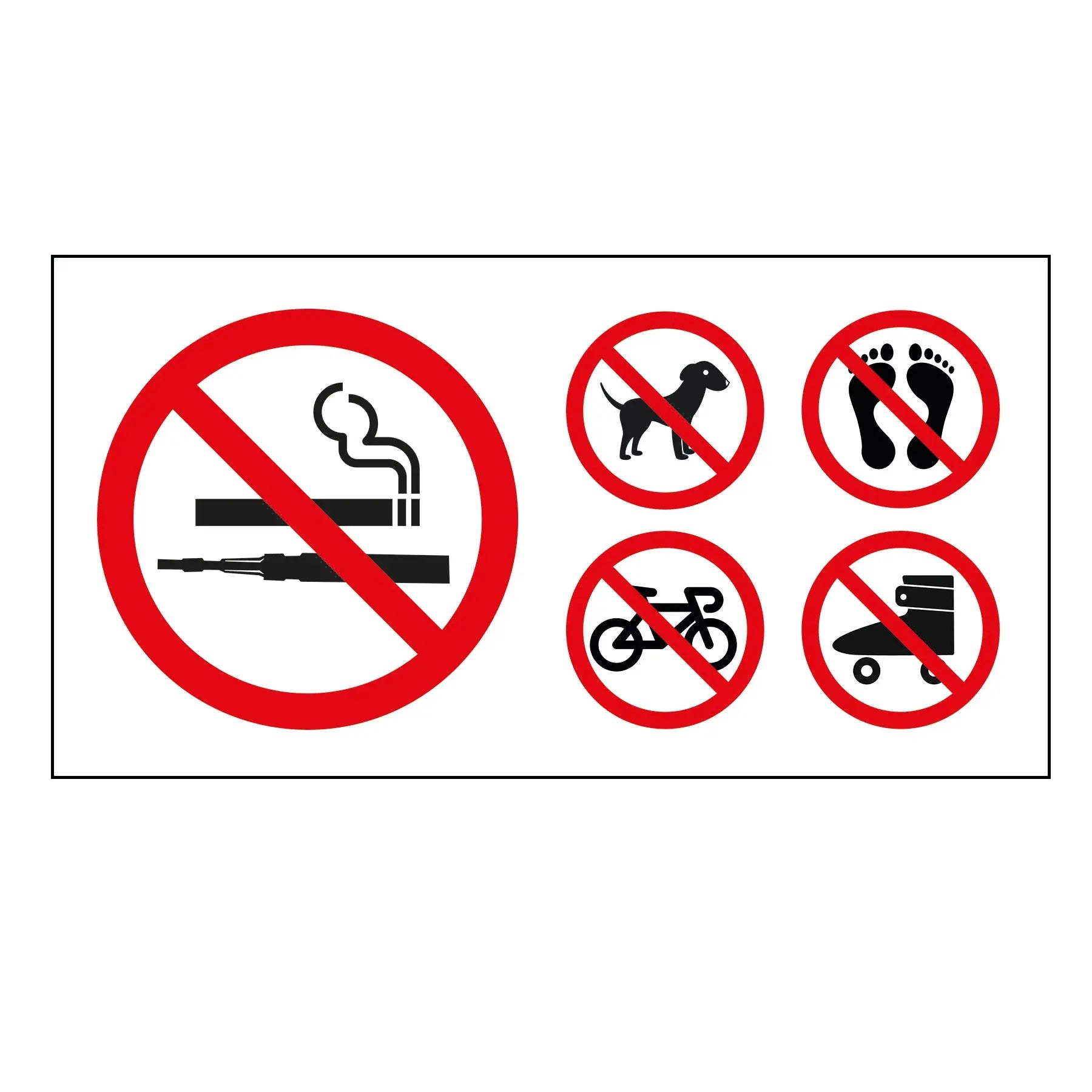 Affiche plastifiée, Interdictions, 6 ¾