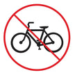 Affiche plastifiée, vélo interdit, 6