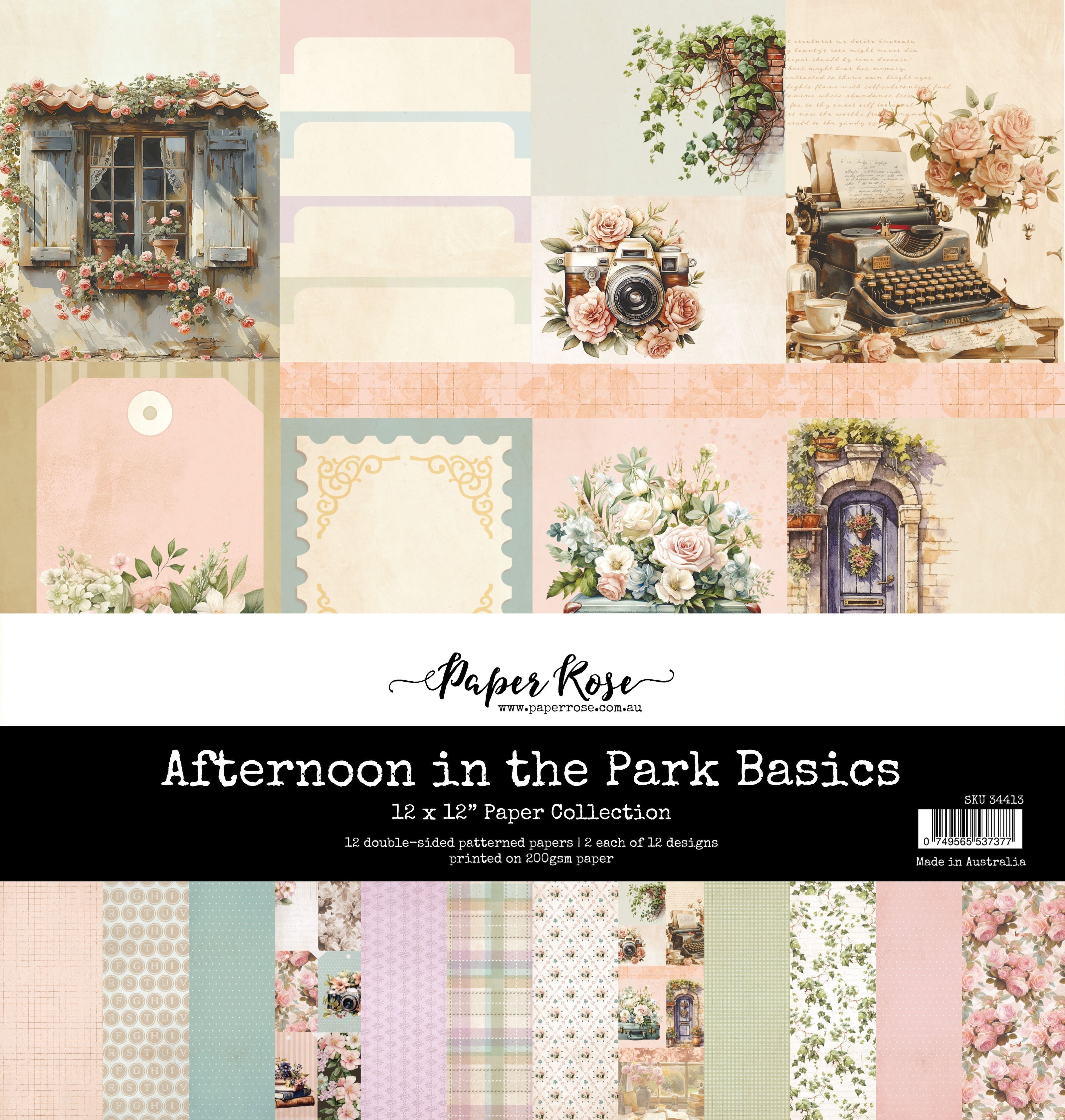 Afternoon in the Park Basics 12x12 Paper Collection  34413