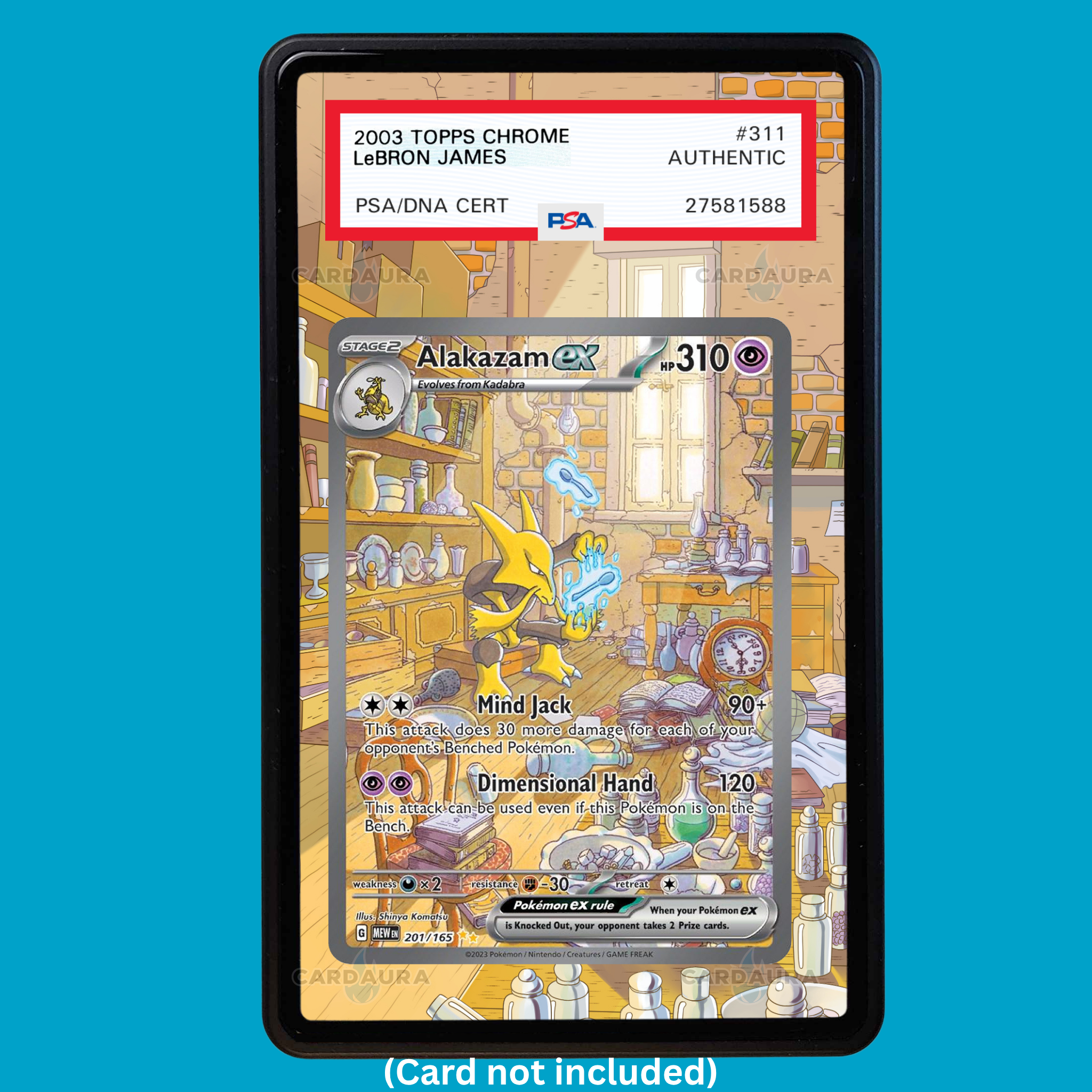 Alakazam Ex 201/165 151 (Graded) Display Case