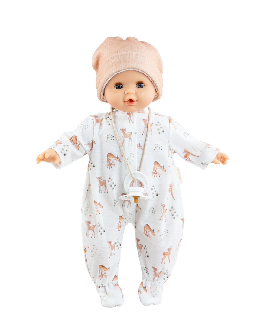 Alex & Sonia Doll - Doll with fawn pajamas and hat - Paola Reina