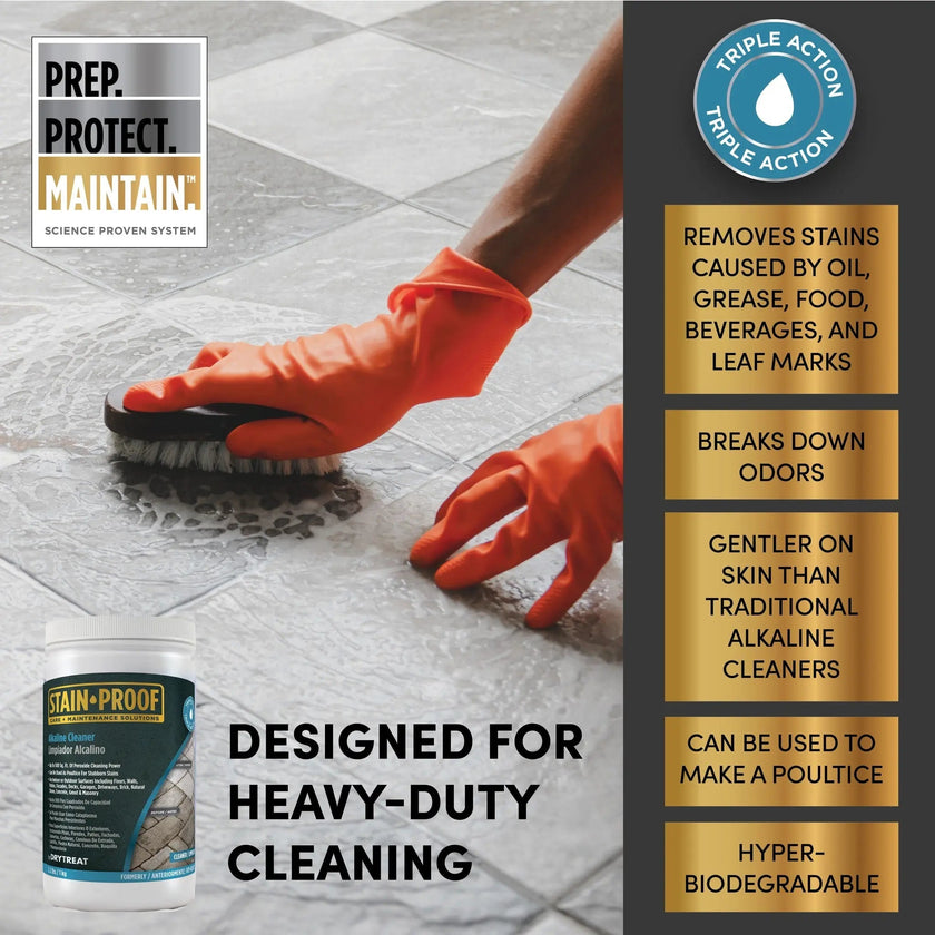 Alkaline Cleaner by Stain-Proof | Powdered Concentrate Stone Cleaner