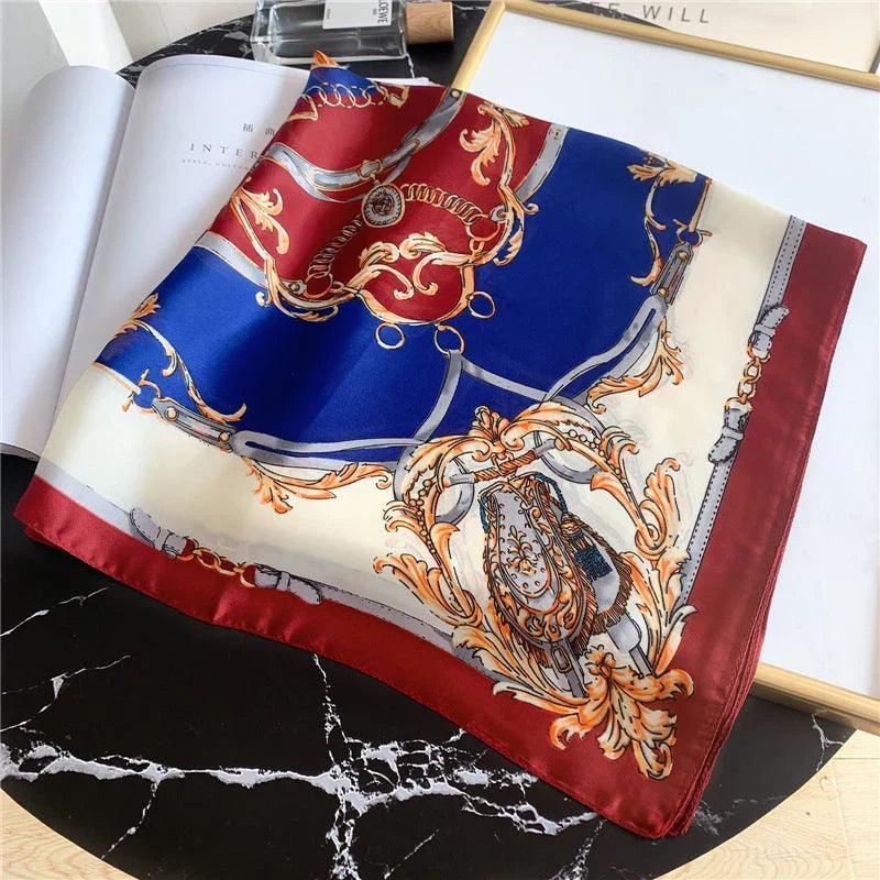 All-match Tying Bag Headband Color Matching Silk Scarf