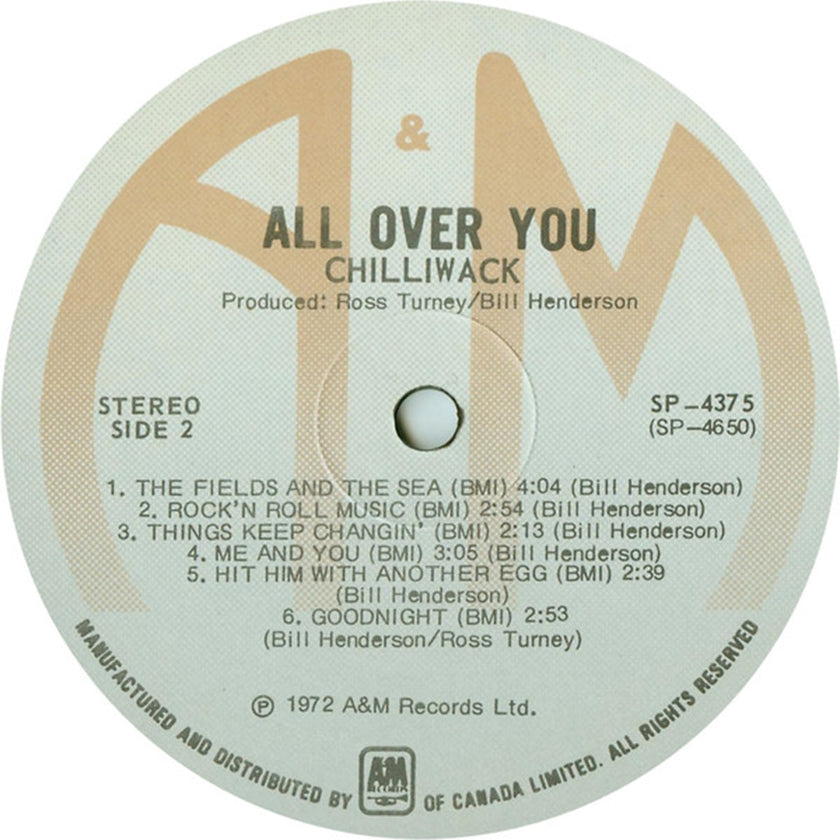 Chilliwack – All Over You - 1974 Original - Bargain!