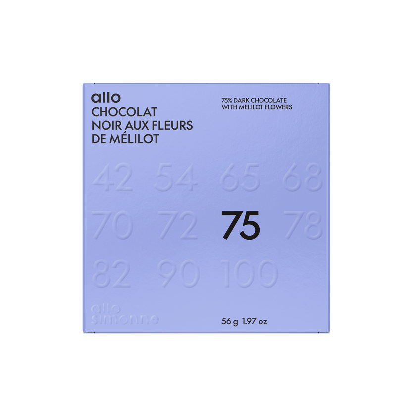 Tablette de chocolat - Chocolat noir aux fleurs de mélilot 75%