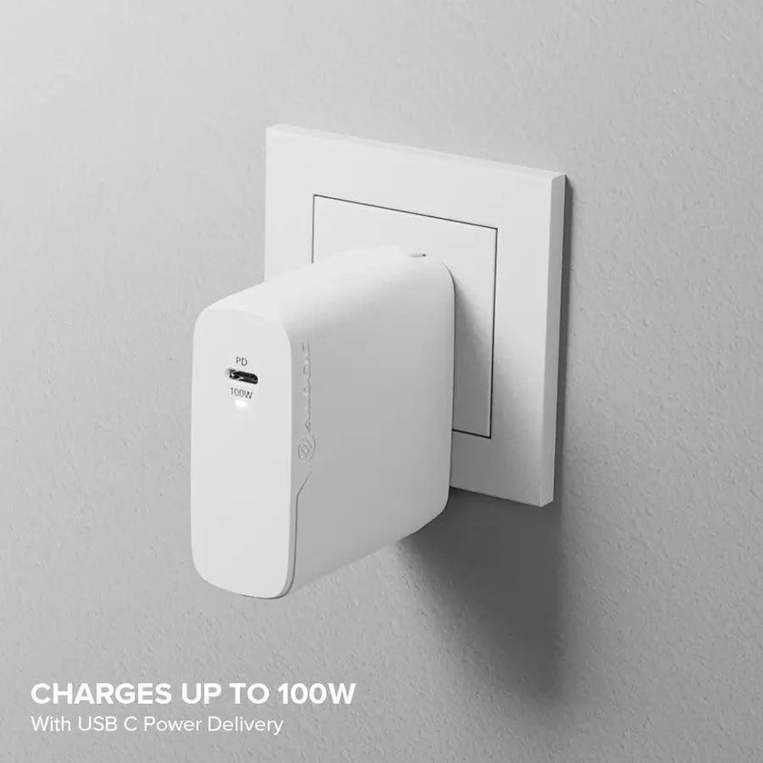 Alogic - 100W GaN Charger - Includes 2m USB-C Cable - White