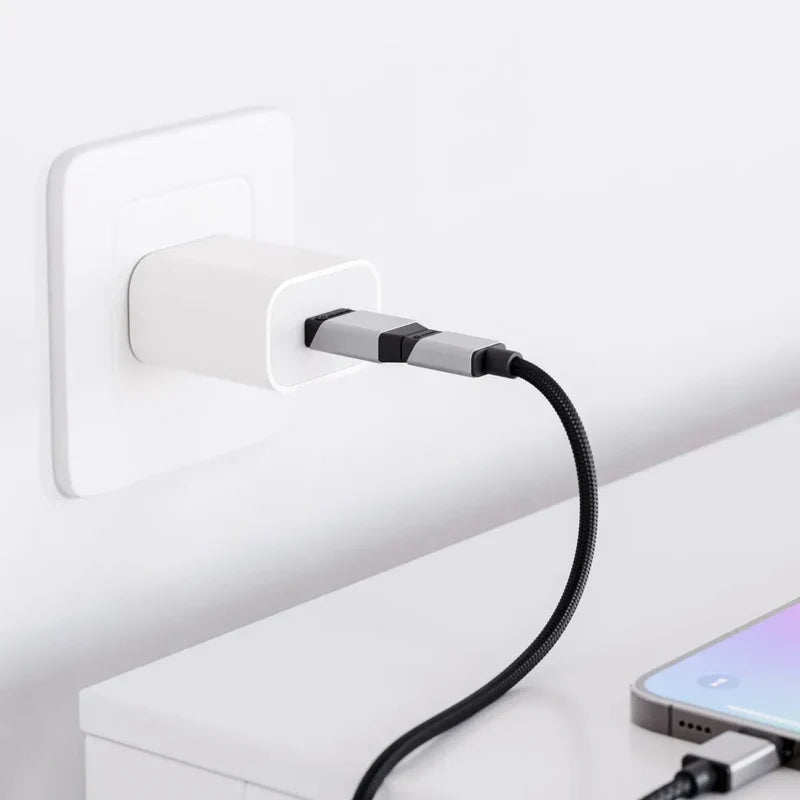 Alogic - Adaptateur Mini USB-A mâle vers USB-C femelle Ultra - Gris sidéral