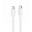 Câble Alogic USB-C vers USB-C pour charge et synchronisation, 3 pieds, Elements Pro, 480 Mbps, blanc X
