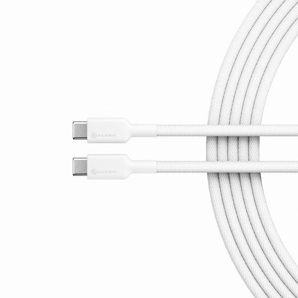 Câble Alogic USB-C vers USB-C pour charge et synchronisation, 3 pieds, Elements Pro, 480 Mbps, blanc X