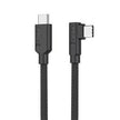 Alogic - Charge et synchronisation USB-C vers USB-C à angle droit, 3 pieds, double tresse - Noir