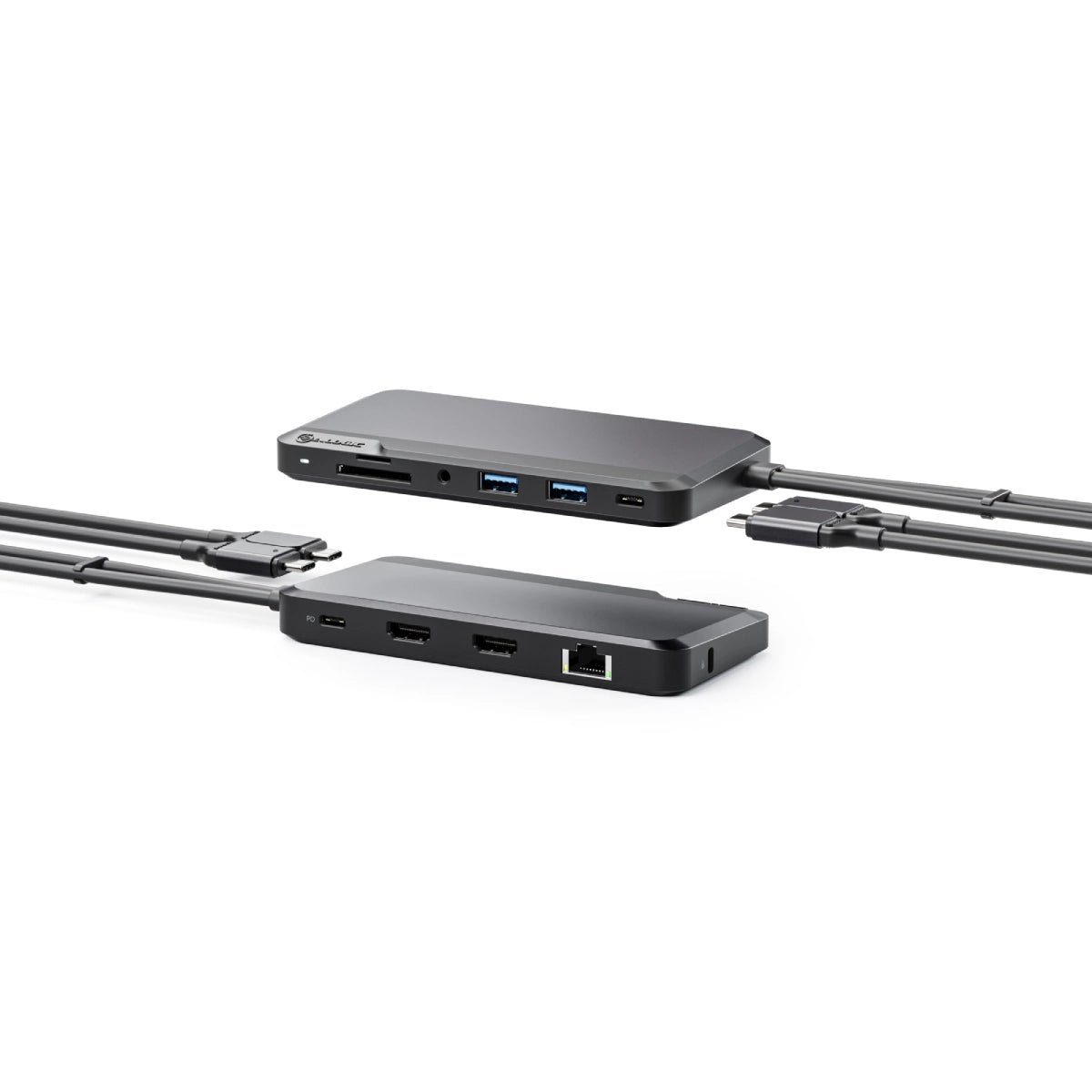 Alogic - Docking Station - Portable Dock for Mac - 10-in-1 with Dual Display 4K 60Hz Support - Dark Grey