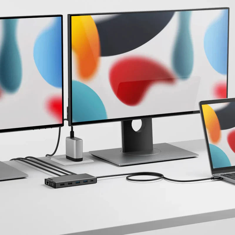 Alogic - Docking Station USB-C Dual Display HD MV2 12 Ports 2 HDMI Pass Through Charging 100W