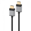 Alogic - HDMI 21 Cable Male to Male 8K 60Hz 6ft Slim Super - Space Grey