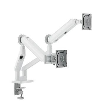 Alogic - Support de moniteur double flexible Glide - Moniteurs 35 pouces - Blanc