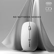 Alogic - Mouse Wireless Bluetooth & 2.4GHz Dongle USB-A USB-C Rechargeable PC/Mac/Chrome/Android/iOS - White