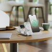 Alogic - Qi2 Charging Stand 2-in-1 Flip 2 Phone (15W) & Watch (3W) Charger with 3ft USB-C to USB-C Cable - White