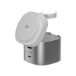 Alogic - Support de charge Qi2 4-en-1 PowerPod pour téléphone (15W) et montre (3W), AirPods (5W) + USB-C (30W) avec câble USB-C vers USB-C de 3 pieds - Noir