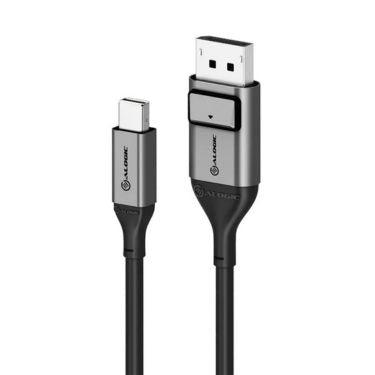 Alogic - Câble USB-C vers DisplayPort 3ft 4K Ultra HD avec LED intelligente - Gris sidéral