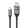Alogic - Câble USB-C vers DisplayPort 3ft 4K Ultra HD avec LED intelligente - Gris sidéral