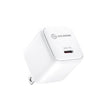 Alogic - Wall Charger 1 Port 30W USB-C Mini GaN Fast Charge Portable Foldable Prongs - White