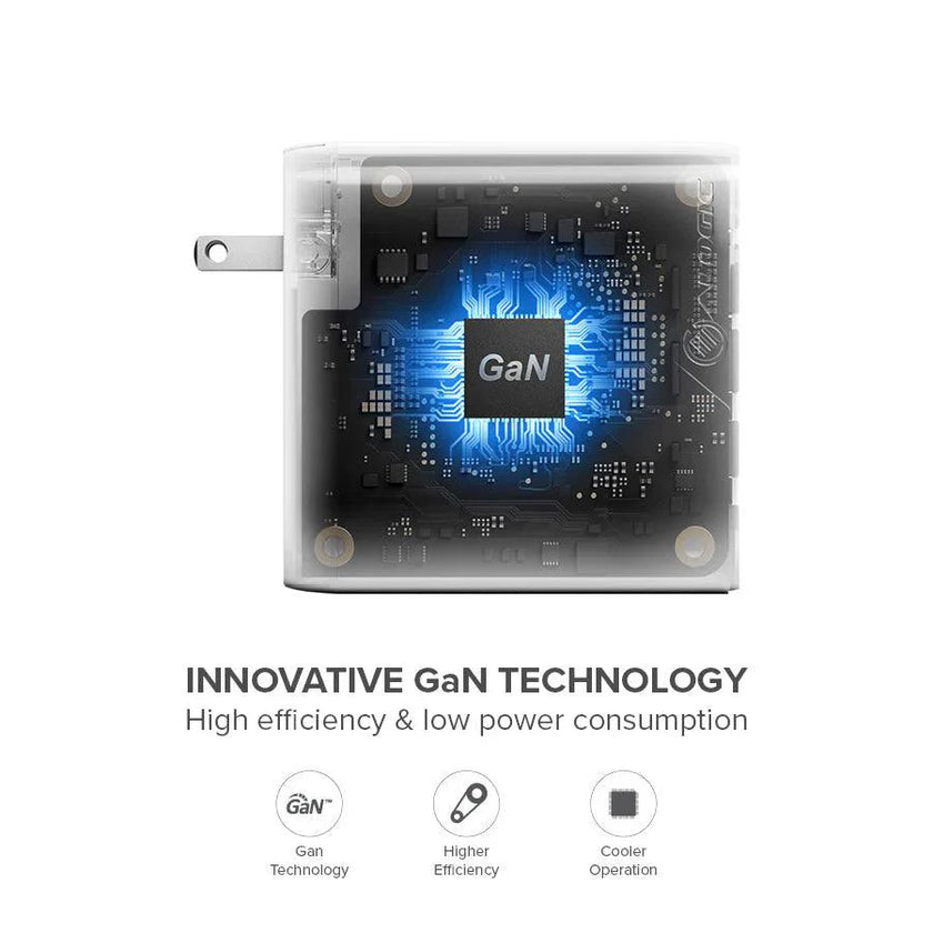 Alogic - Wall Charger 4 Port 100W GaN Charger - Includes 2m USB-C Cable  - White