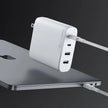 Alogic - Wall Charger 4 Port 100W GaN Charger - Includes 2m USB-C Cable  - White