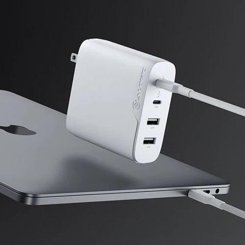 Alogic - Wall Charger 4 Port 100W GaN Charger - Includes 2m USB-C Cable  - White