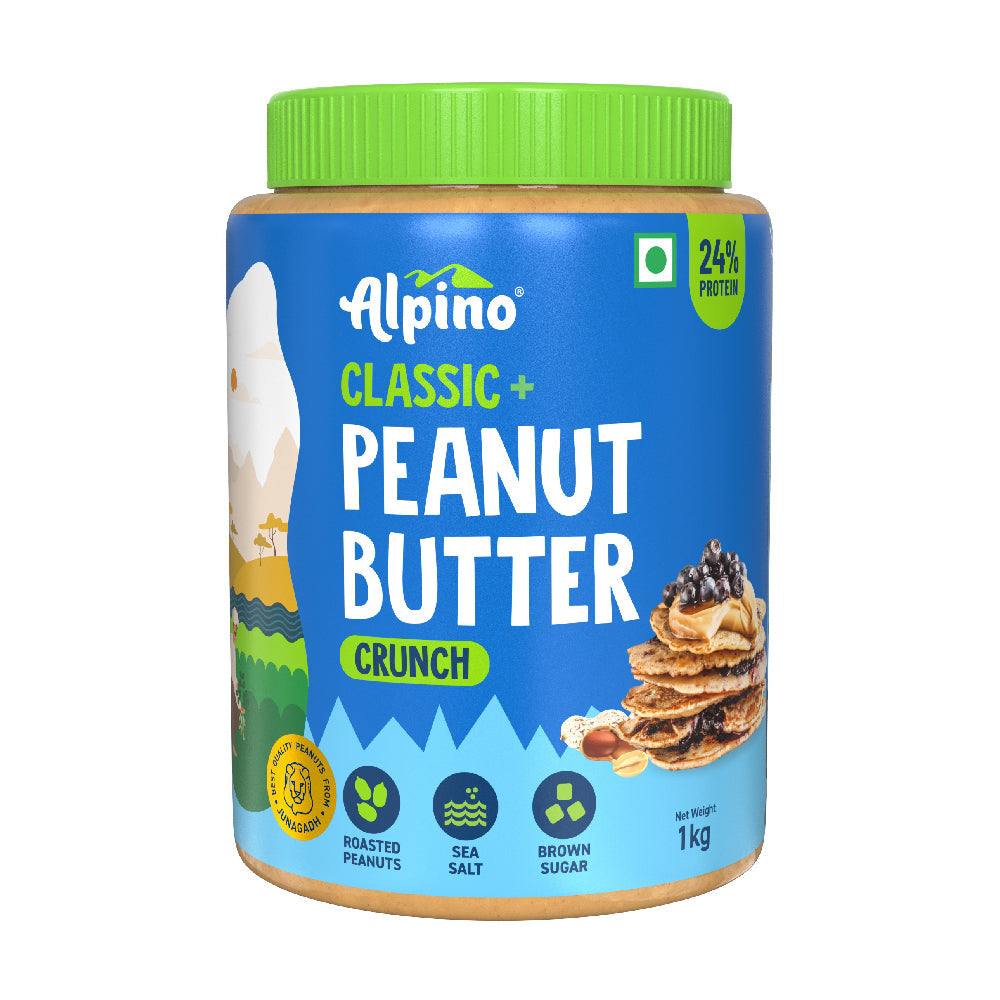 Classic Peanut Butter Crunch | 90% Roasted Peanuts | High Protein Peanut Butter Crunchy | Gluten-Free | Vegan