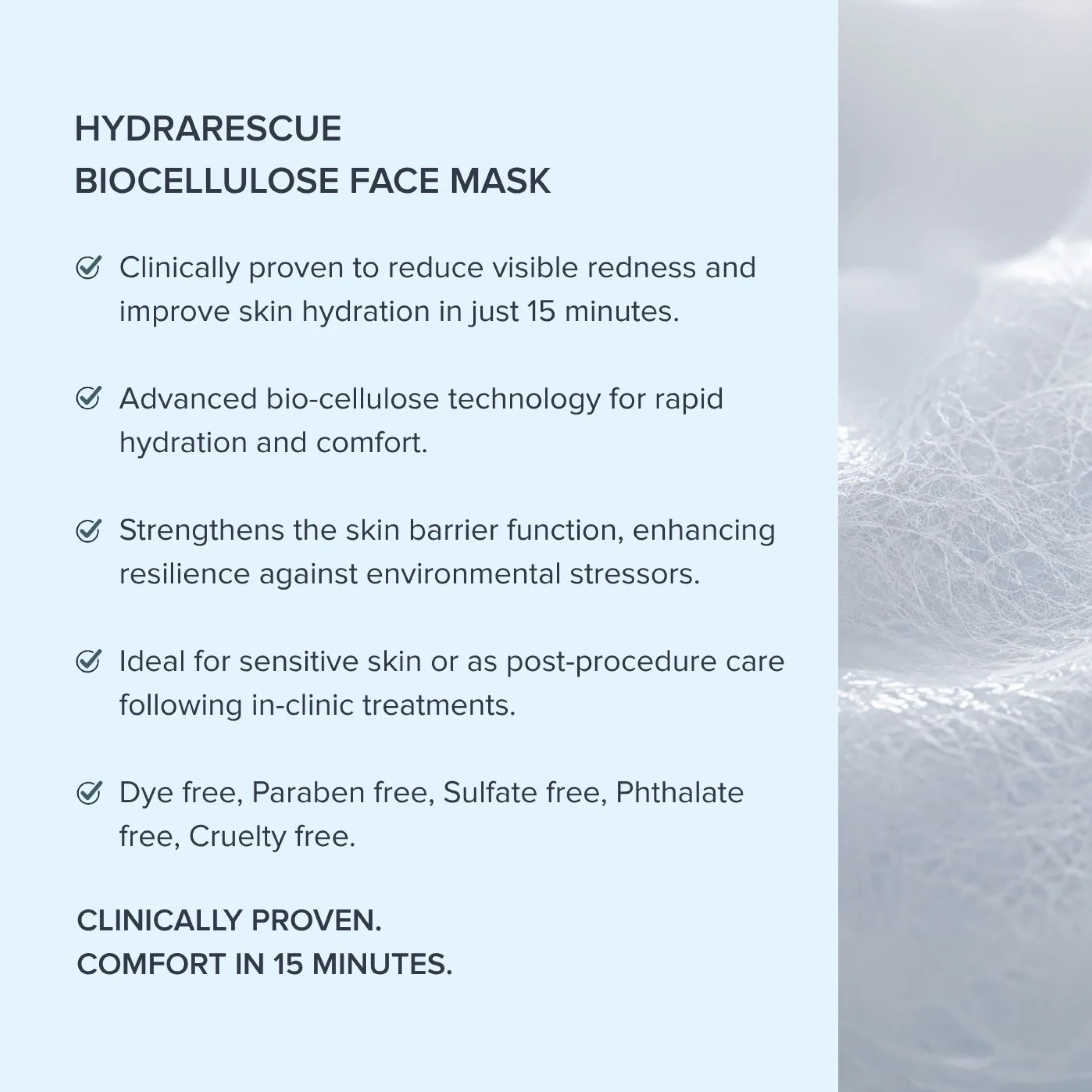 HydraRescue BioCellulose Face Mask (4 Pack)