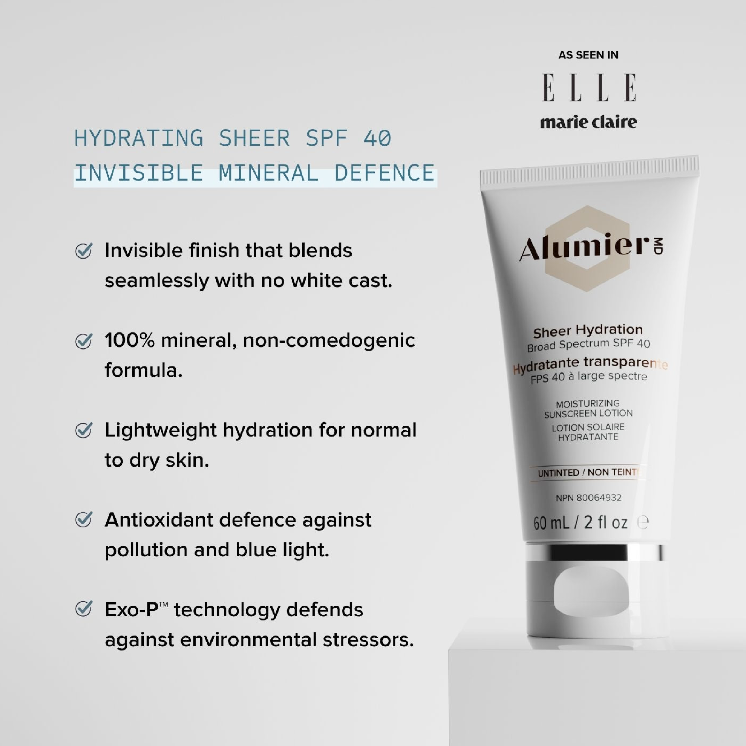 Alumier Sheer Hydration Broad Spectrum SPF 40 Untinted
