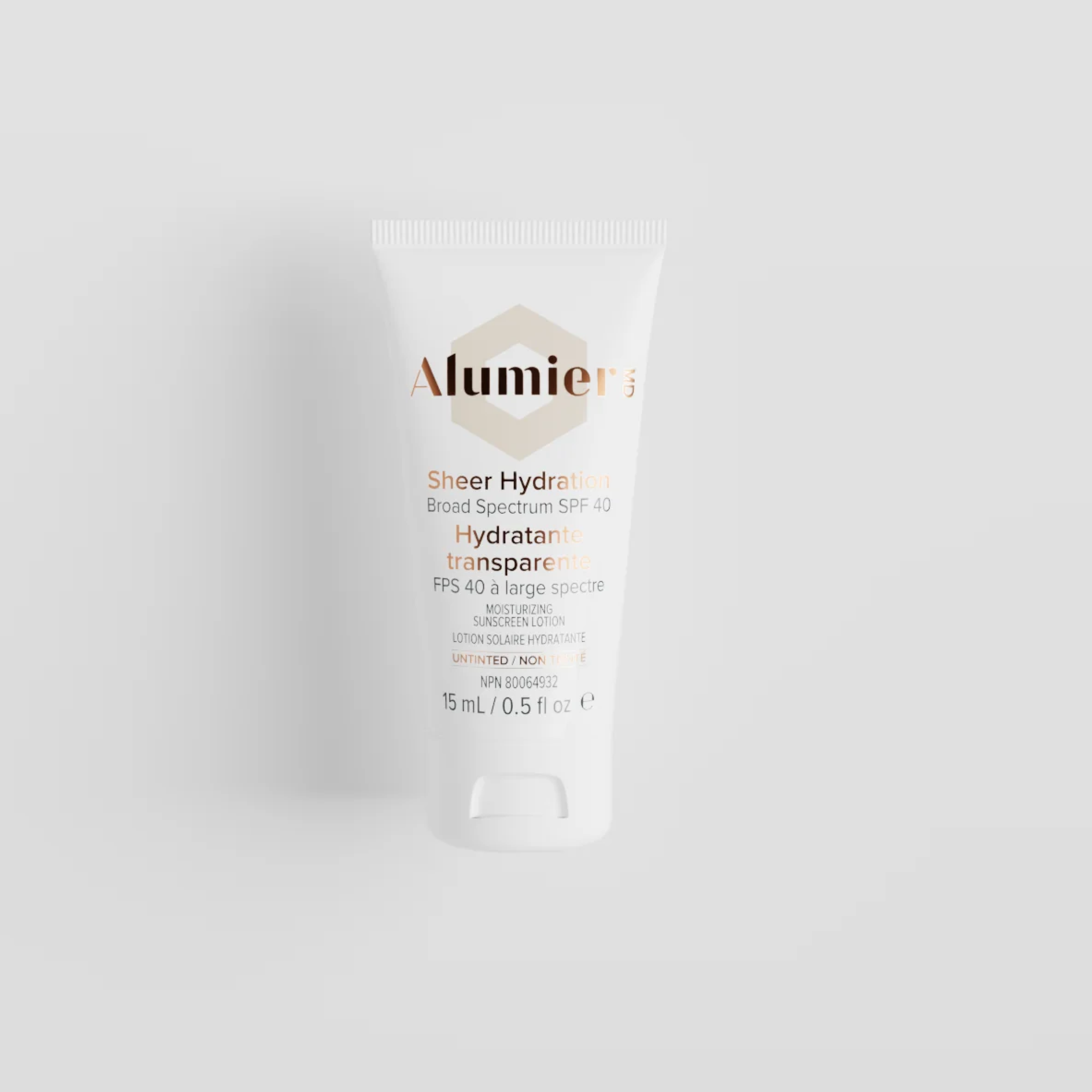 Alumier Sheer Hydration Broad Spectrum SPF 40 Untinted Travel Size (15ml)