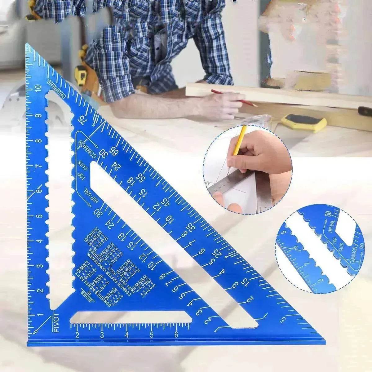 Aluminum alloy woodworking measuring square tool